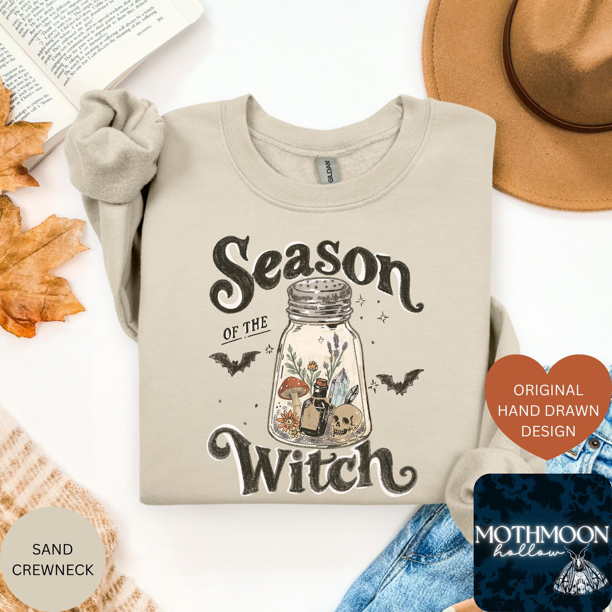 Season of the Witch Sweatshirt, Witchy Fall Crewneck, Halloween Sweatshirt, Spooky Season Shirt, Witchy Shirt, Cottagecore Halloween