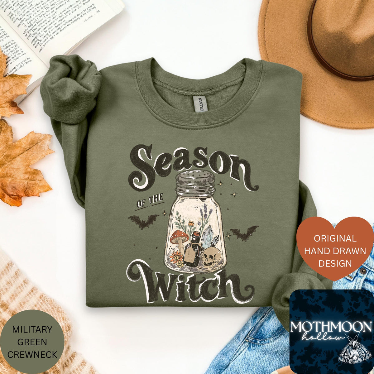 Season of the Witch Sweatshirt, Witchy Fall Crewneck, Halloween Sweatshirt, Spooky Season Shirt, Witchy Shirt, Cottagecore Halloween
